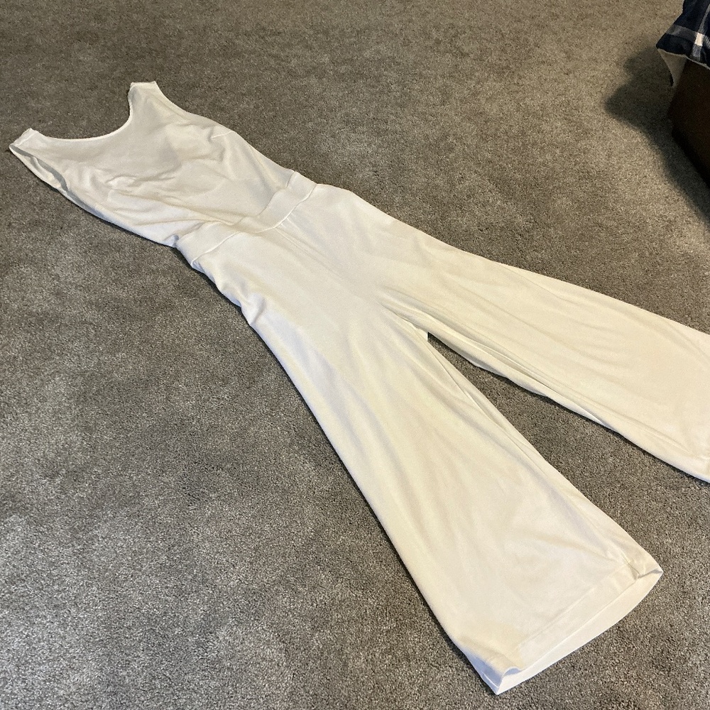 New York & Co. White Jumpsuit-MEDIUM